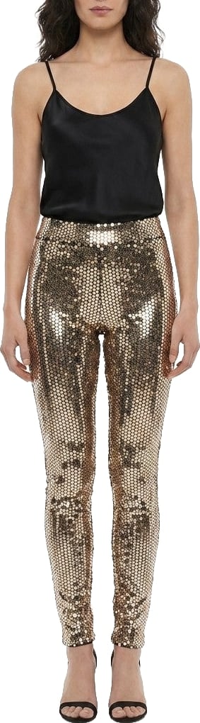 Dolce & Gabbana Gold Elastane Casual Pants