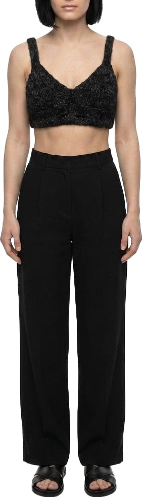 Dolce & Gabbana Black Marabou Tank Tops