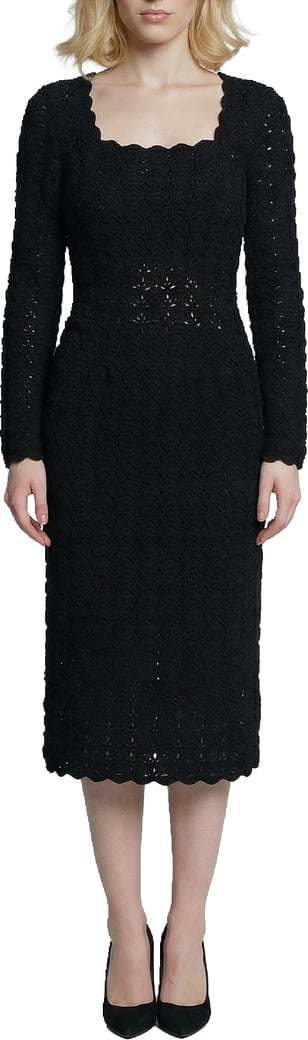 Dolce & Gabbana Black Cashmere Cocktail Dress