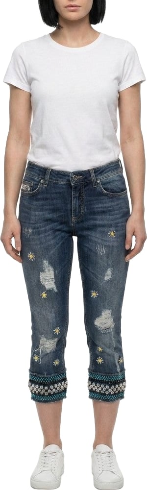 Dolce & Gabbana Blue Cotton Cropped Jeans