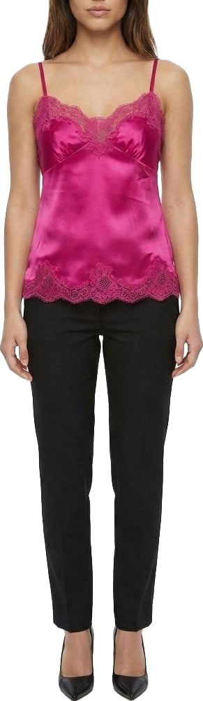 Dolce & Gabbana Pink Elastane Sleeveles T-Shirt