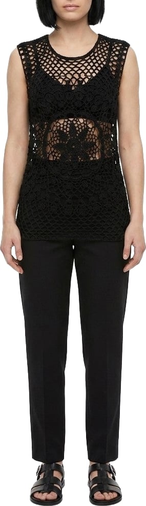 Dolce & Gabbana Black Cotton Sleeveles Sweater