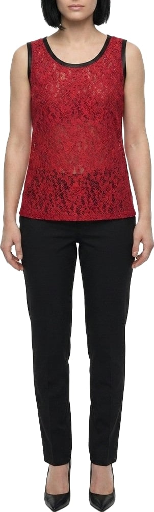 Dolce & Gabbana Red Acetate Sleeveles T-Shirt