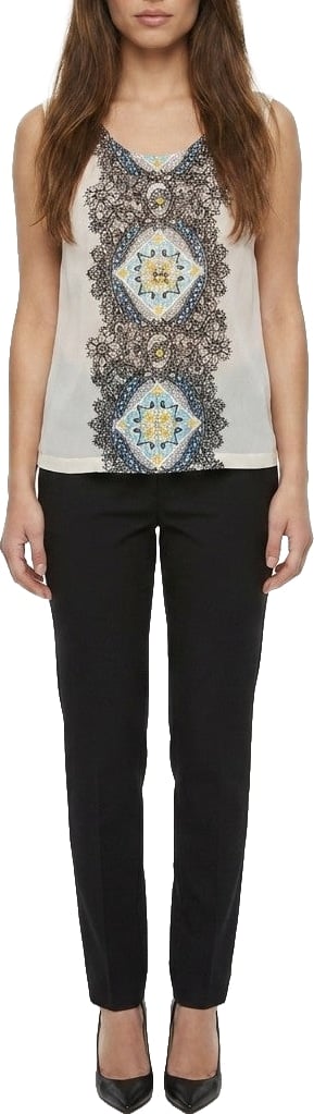 Dolce & Gabbana White Silk Sleeveles T-Shirt