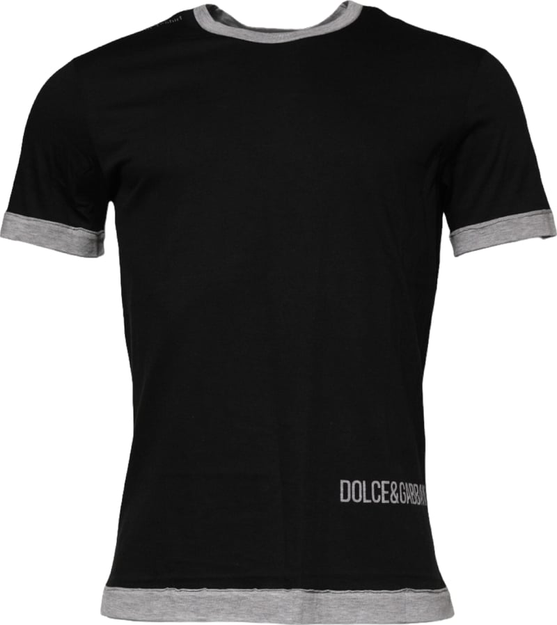 Dolce & Gabbana Black Cotton T-Shirt