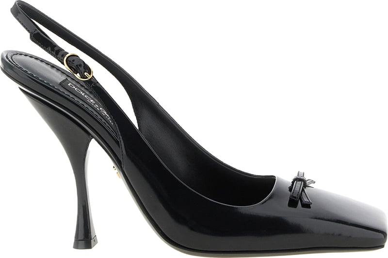 Dolce & Gabbana Black Calfskin High Heel Pumps
