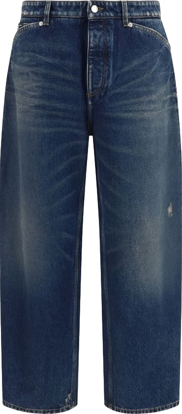 Dolce & Gabbana Blue Cotton Relaxed Fit Jeans