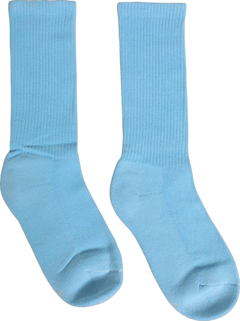 Dolce & Gabbana Light Blue Cotton Ribbed Mid Calf Accessory Socks