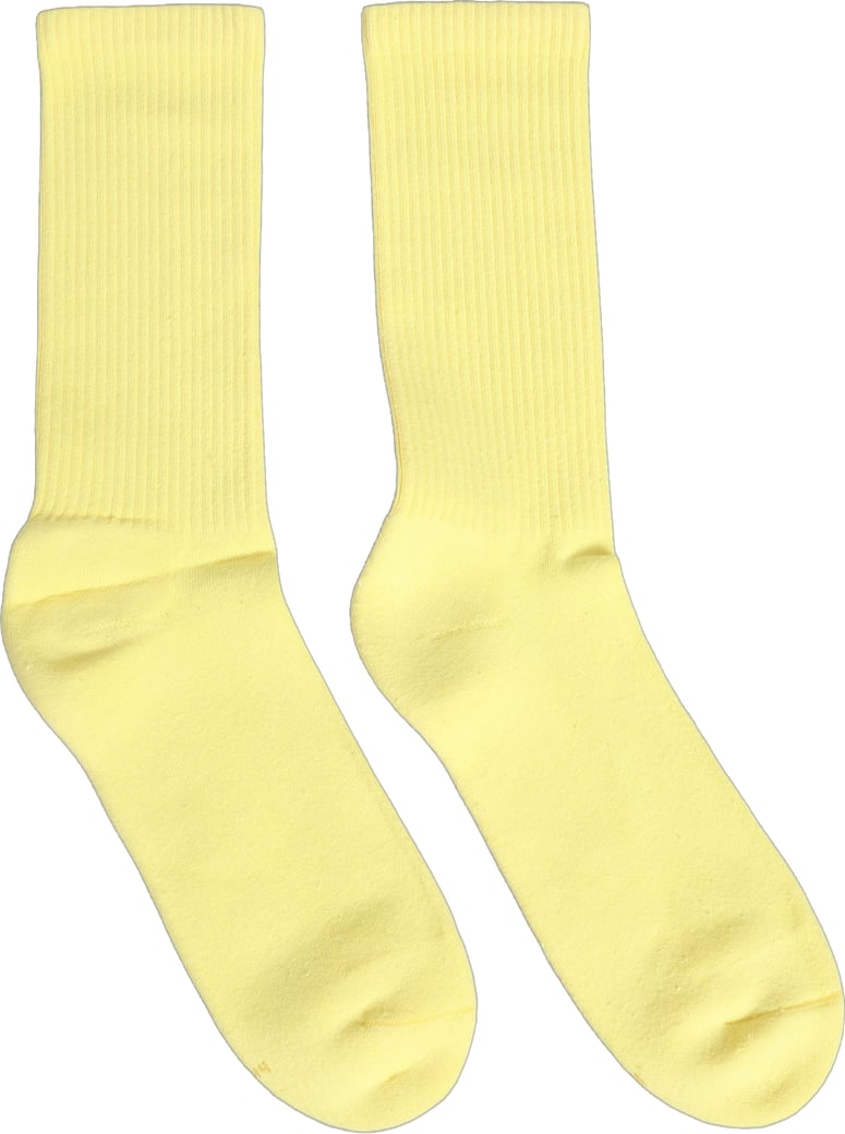 Dolce & Gabbana Yellow Cotton Ribbed Mid Calf Women Accessory Socks