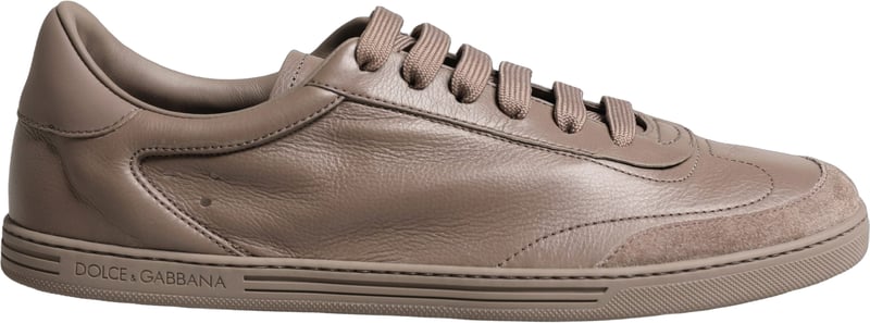 Dolce & Gabbana Taupe Saint Tropez Low Top Sneakers Shoes