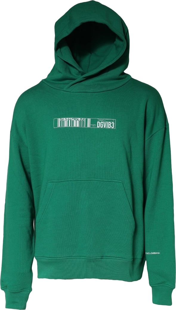 Dolce & Gabbana Green DGVIB3 Cotton Hoodie Sweatshirt Sweater