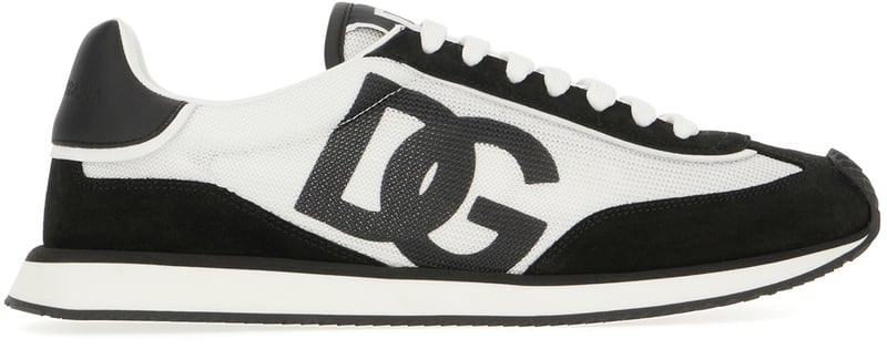 Dolce & Gabbana Two-tone suede and mesh DG Aria sneakers