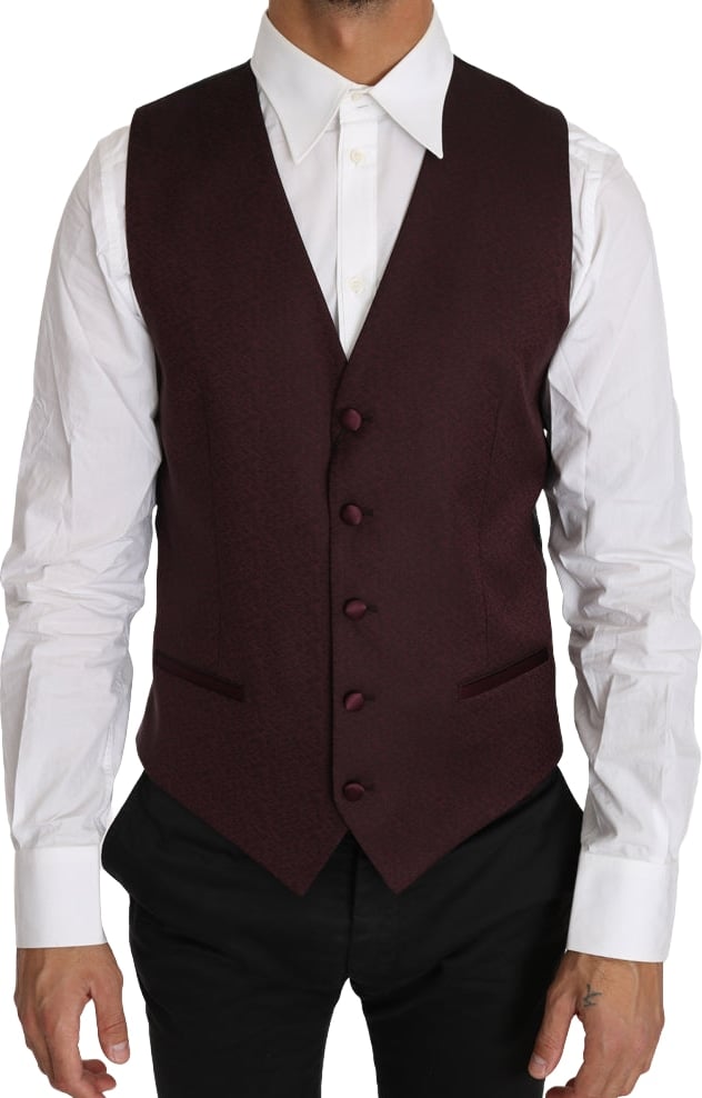 Dolce & Gabbana Purple Wool Waistcoat