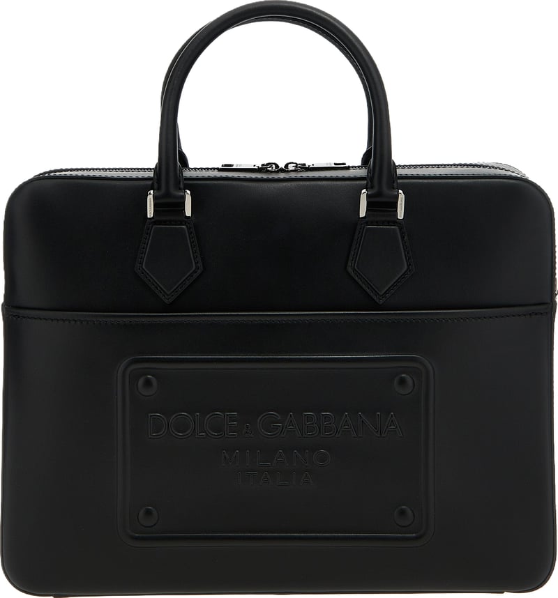 Dolce & Gabbana Black Lamb Leather Tote Bag