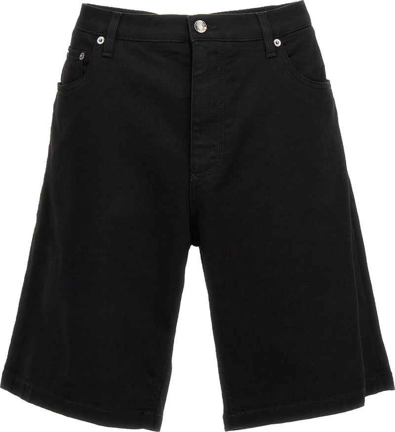 Dolce & Gabbana Black Cotton Bermuda Shorts