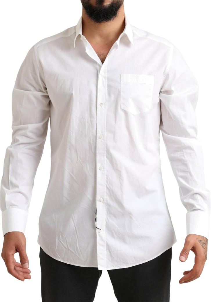 Dolce & Gabbana White Cotton Dress Shirt