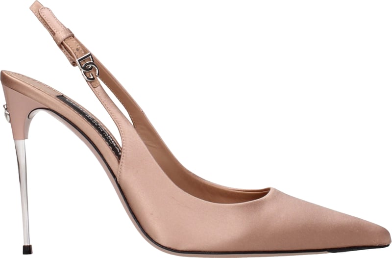 Dolce & Gabbana Beige Satin High Heel Pumps