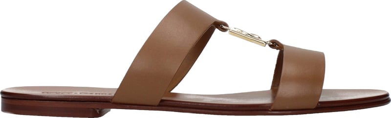 Dolce & Gabbana Brown Leather Slippers