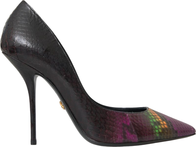 Dolce & Gabbana Multicolor Exotic Leather Heels Pumps Shoes