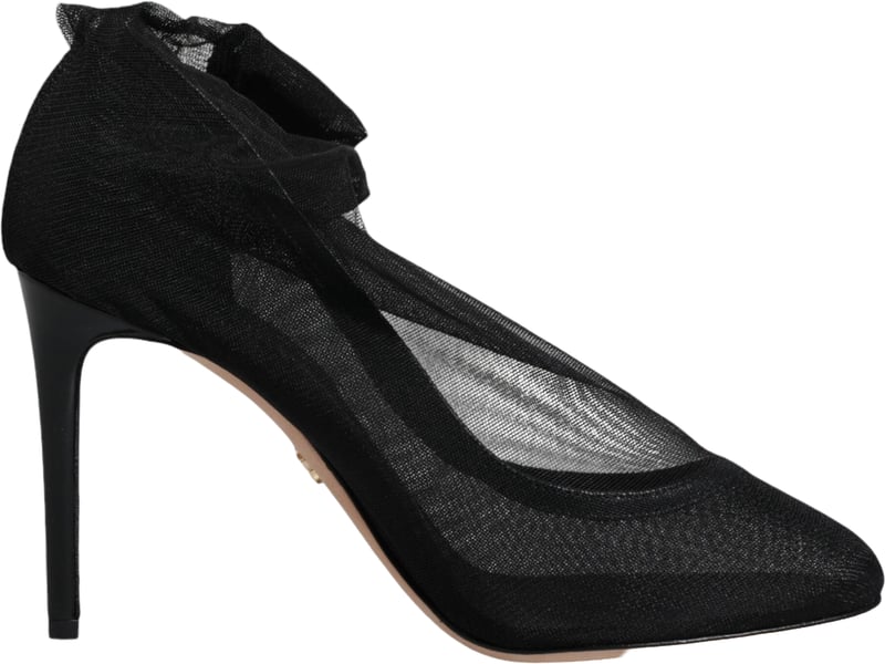 Dolce & Gabbana Black Nylon Mesh Sock Style Boots Shoes