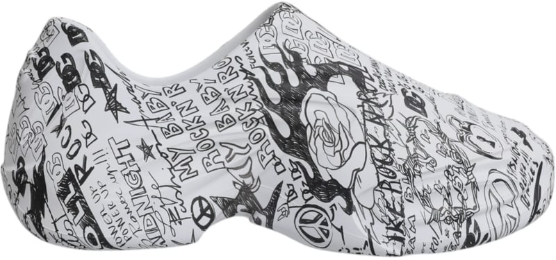 Dolce & Gabbana White Black Graffiti Daymaster Sneakers Shoes