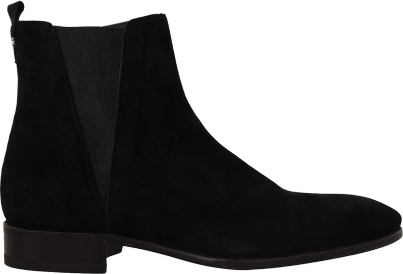 Dolce & Gabbana Black Suede Leather Chelsea Mens Boots Shoes
