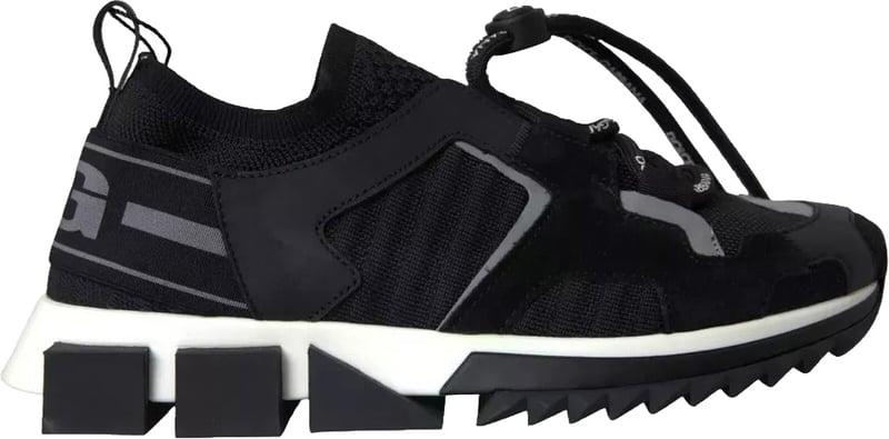 Dolce & Gabbana Black White Logo Sorrento Mens Sneakers Shoes