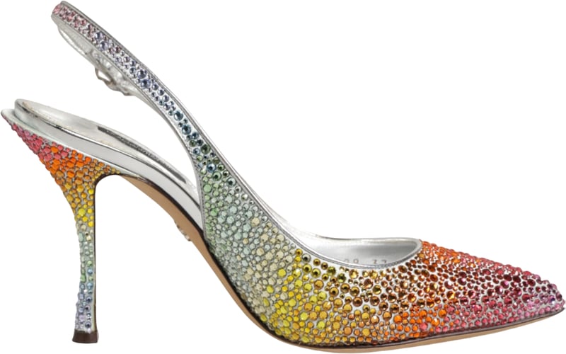 Dolce & Gabbana Multicolor Sequin Slingback Pumps Shoes