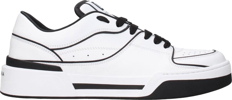 Dolce & Gabbana White Leather Sneakers