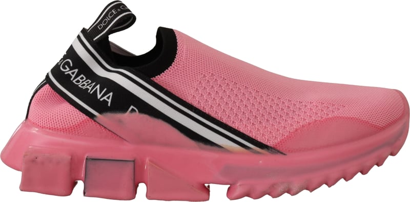 Dolce & Gabbana Pink Low Top Slip On Casual Sorrento Sneakers