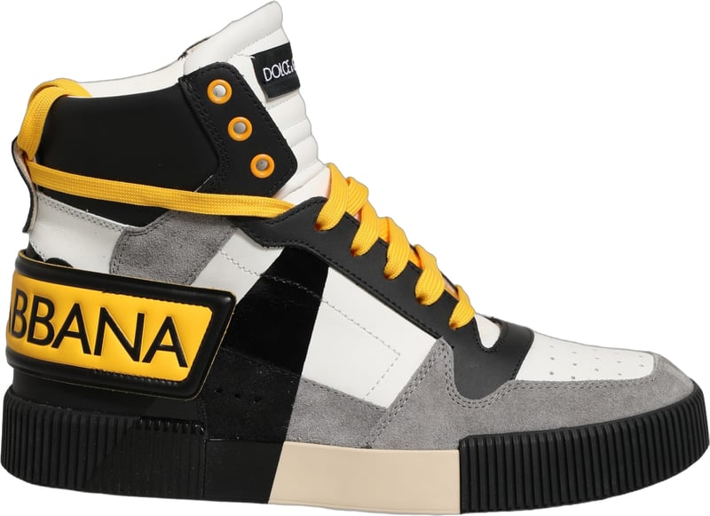 Dolce & Gabbana Multicolor Leather High Top Sneakers Shoes