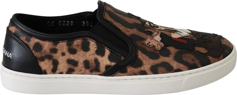 Dolce & Gabbana Leather Leopard #dgfamily Loafers Shoes