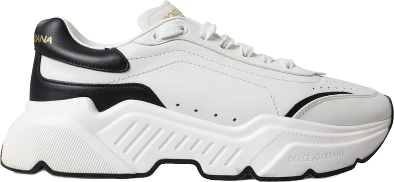 Dolce & Gabbana White Black Low Top Daymaster Sneakers Shoes