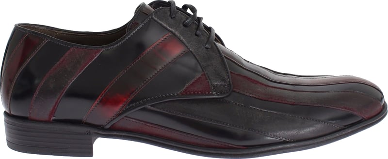 Dolce & Gabbana Black Bordeaux Leather Dress Formal Shoes