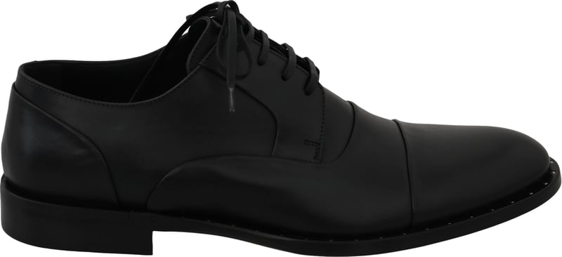 Dolce & Gabbana Black Leather Derby Formal Shoes