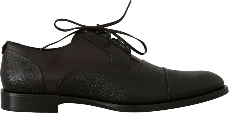 Dolce & Gabbana Brown Leather Laceups Dress Mens Shoes