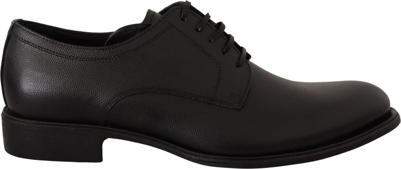 Dolce & Gabbana Black Leather Lace Up Mens Formal Derby Shoes
