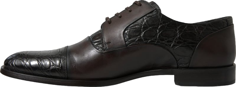 Dolce & Gabbana Brown Exotic Leather Formal Men Dress Shoes