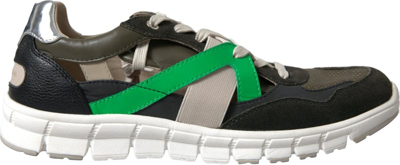 Dolce & Gabbana Multicolor Leather Suede Low Top Sneakers Shoes