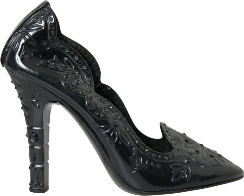 Dolce & Gabbana Black Crystal CINDERELLA Heels Pumps Shoes