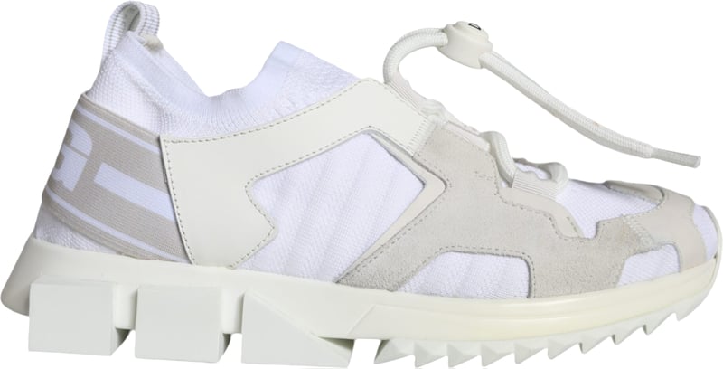 Dolce & Gabbana White Mesh Sorrento Trekking Sneakers Shoes