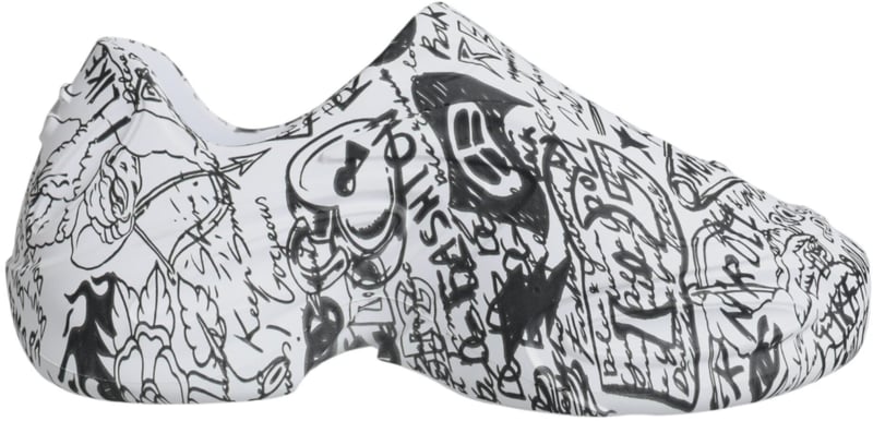 Dolce & Gabbana White Black Graffiti Daymaster Sneakers Shoes