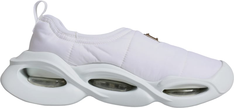 Dolce & Gabbana White Padded Fabric Low Top Sneakers Shoes