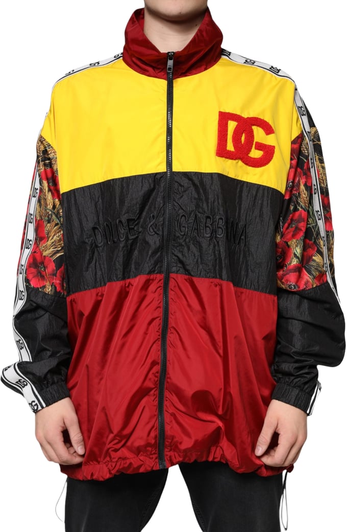 Dolce & Gabbana Multicolor Patchwork Men Full Zip Sweater