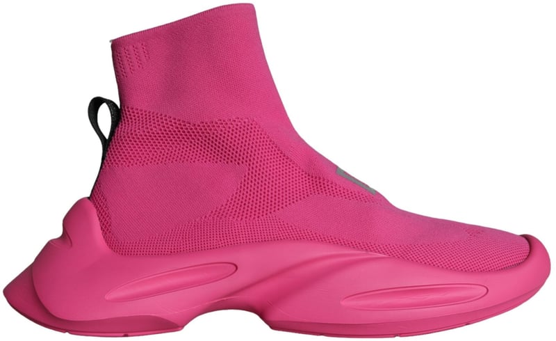 Dolce & Gabbana Pink Logo Print Slip On Socks Sneakers Shoes