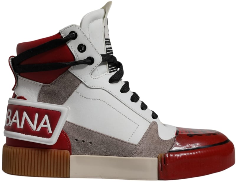 Dolce & Gabbana Multicolor Leather High Top Sneakers Shoes