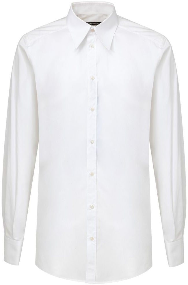 Dolce & Gabbana White Cotton Dress Shirt