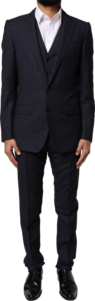 Dolce & Gabbana Dark Gray Fantasy MARTINI 3 Piece Formal Suit