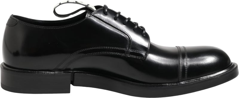Dolce & Gabbana Black Leather Dress Lace Up Men Formal Shoes