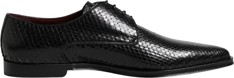 Dolce & Gabbana Black Leather Lace Up Dress Men Derby Shoes